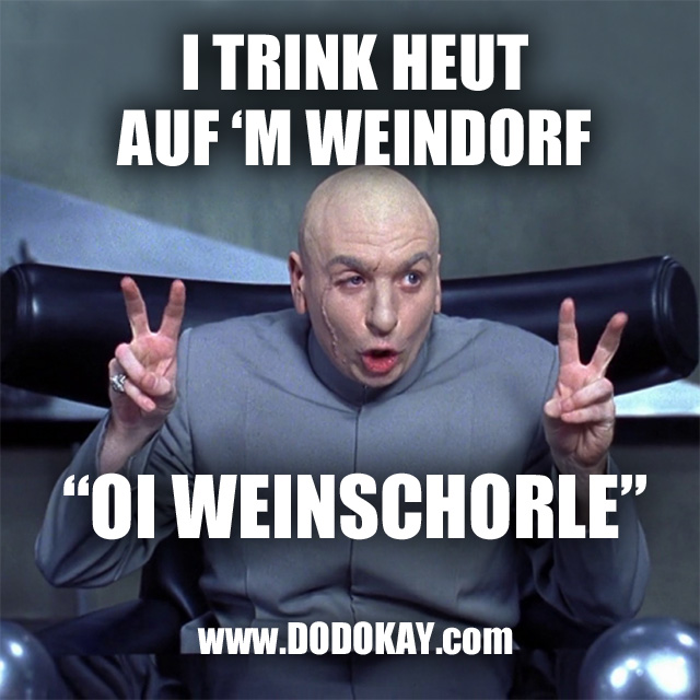 Dodokay Dr. Evil Weindorf Weinschorle trinken saufen schwäbisch